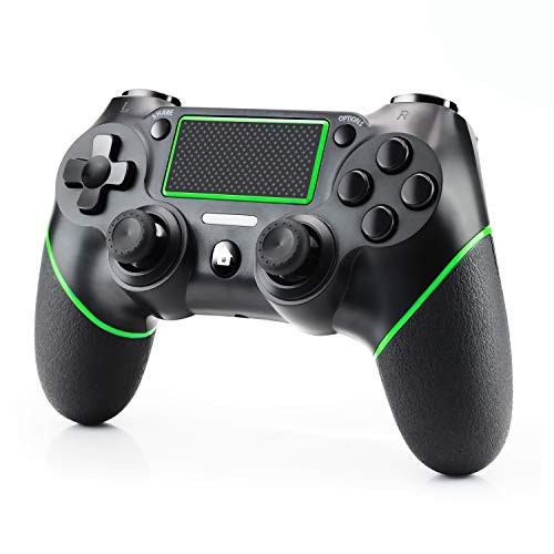 Imponigic PS4 Controller Wireless Controller for Playstation 4 Dual Vibration Shock Joystick Gamepad for PS4/PS4 Slim/PS4 Pro  Green Black