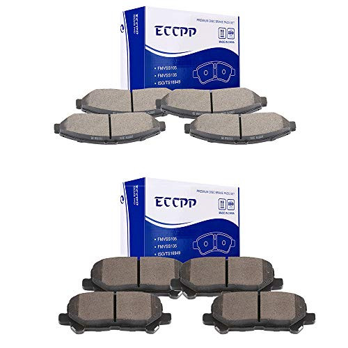 Brake Pads ECCPP 8pcs Ceramic Disc Brake Kits fit for 20142017 Acura MDX 20122019 Honda Pilot 20172019 Honda Ridgeline