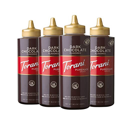Torani Puremade Dark Chocolate Sauce 16 5 Ounces Pack of 4 Torani Puremade Dark Chocolate Sauce 16 5 Ounces Pack of 4