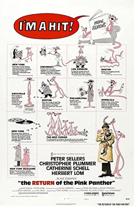Posterazzi EVCMCDREOFEC226H The Return of The Pink Panther Us Peter Sellers 1975 Movie Poster Masterprint, 11 x 17 Posterazzi EVCMCDREOFEC226H The Return of The Pink Panther Us Peter Sellers 1975 Movie Poster Masterprint, 11 x 17