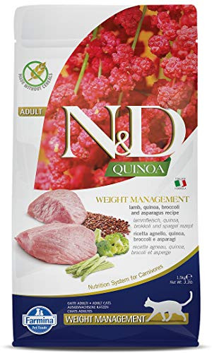 Farmina ND Functional Quinoa Weight Management Lamb Broccoli and Asparagus Dry Cat Food 3 3 Pounds