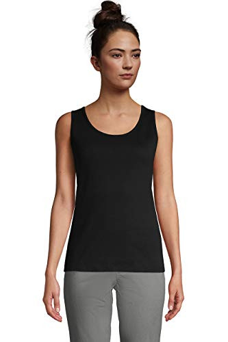 Lands  End Women s Cotton Tank Top Black Plus 1x