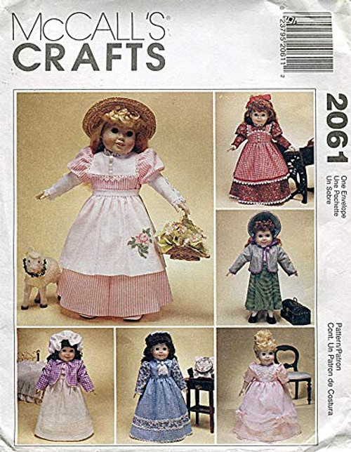 McCall s Crafts Pattern 2061 18  Period Style Doll Clothes