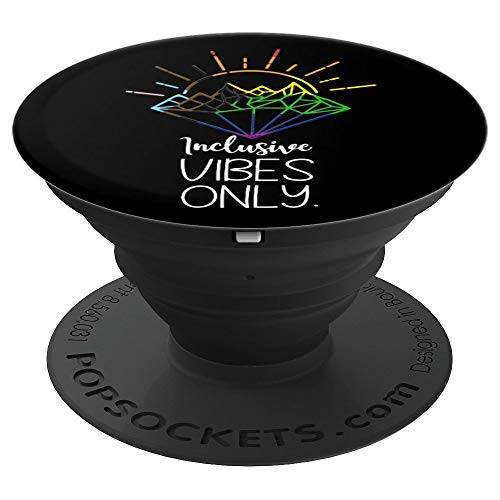 Inclusive LGBTQ Black Transgender Rainbow Flag Sunset Meme PopSockets Grip and Stand for Phones and Tablets