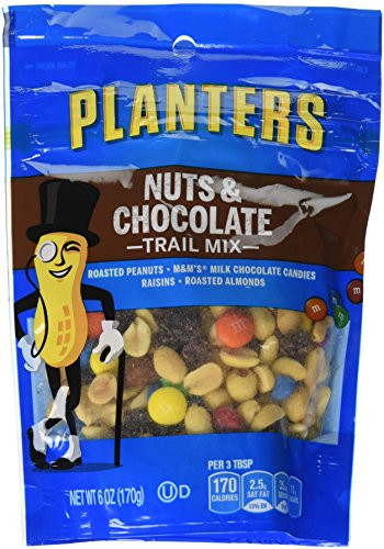 Planters Nuts and Chocolate Trail Mix 12 Bags 6 oz Assorted