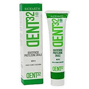 BIOEARTH  Toothpaste with Mint  Suitable for The Whole Family  Soothing  Antiinflammatory  Vegan  Fluoride Free  75 ml