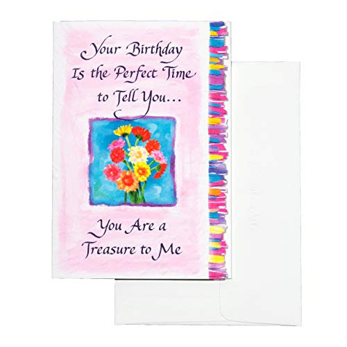 Blue Mountain Arts Greeting Card Your Birthday is The Perfect Time To Tell You Are A Treasure To Me Is Perfect For Someone Who Is Irreplaceable In Your Life by Donna Fargo
