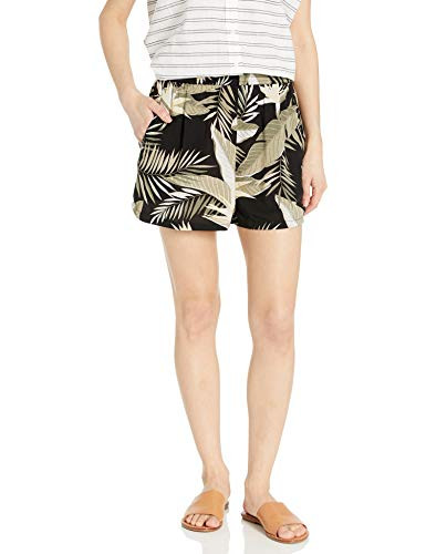 Volcom Junior s Women s Gen Wow Printed High Rise Runner Short Black 20