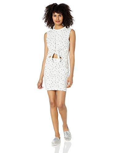 Volcom Junior s Women s Last Drink Fitted Muscle Tank Dress White Combo Extra Extra Large