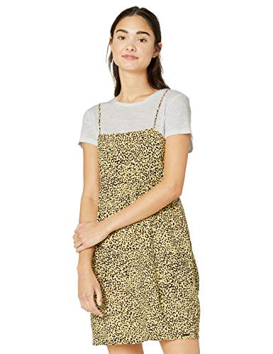 Volcom Junior s Women s Gen Wow Allover Print Cami Dress Leopard Extra Small