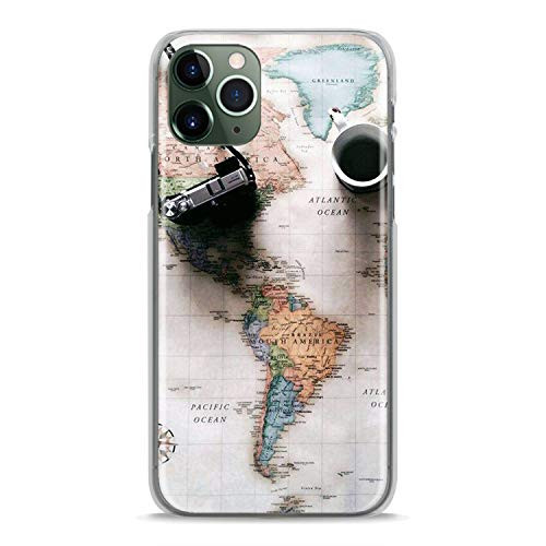 iPhone 11 Pro Max Case World Map Travel Coffee Cup Camera Soft TPU Clear Silicone Phone Bumper Skin iPhone 11 Pro Max World Map Coffee 06