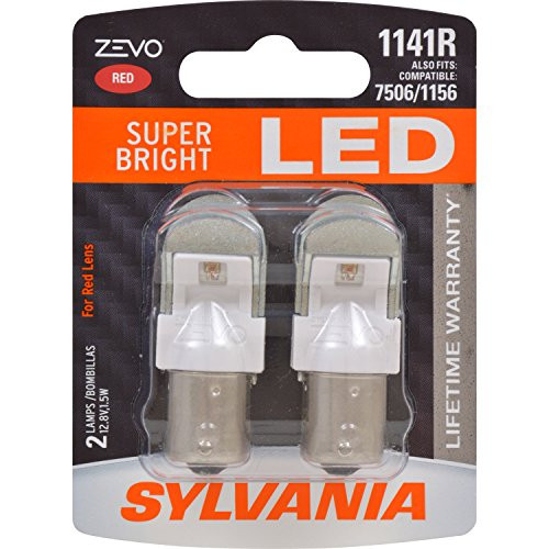 SYLVANIA ZEVO 1141 Red LED Bulb, (Contains 2 Bulbs)