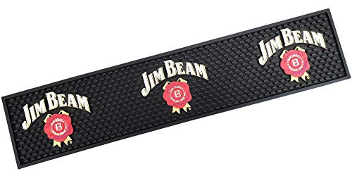 Jim Beam Bourbon Whiskey Long Style Bar Mat Spill Mat Rail Drip Mat - 23.5" x 5.15"