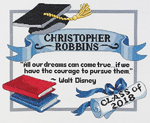 Janlynn 0211333 Blue and Yellow Geometric Quilt Blocks Stamped Cross Stitch18 X18 6/Pkg