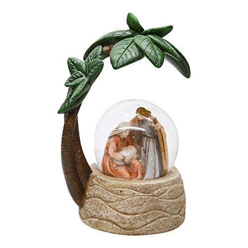 Comfy Hour 6  Religious Holy Family Christmas Nativity Scene Water Globe Figurine for Xmas