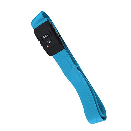 Blue Luggage Straps Approved Lock TSA Suitcase Strap Travel Cross Belt Blue Luggage Straps Approved Lock TSA Suitcase Strap Travel Cross Belt
