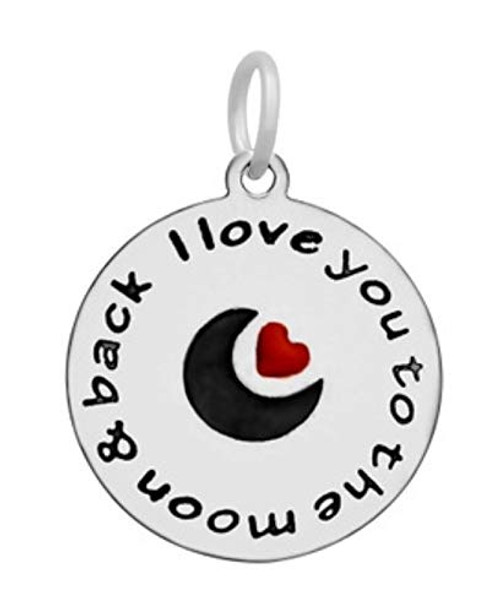 JM Dangle I Love You to The Moon and Back Charm for Bracelets