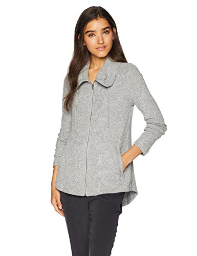 Jack by BB Dakota Junior s Hey Cutie Rib Knit Jacket Light Heather Grey Small