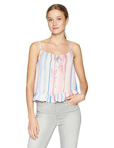 Jack by BB Dakota Junior s Tandy Watercolor Stripe Printed Top Cloud White Large
