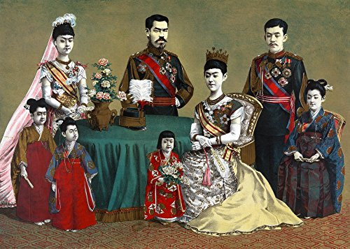 Japan Imperial FamilyNa Portrait Of The Meiji Emperor Of Japan And His Imperial Family Chromolithograph By Torajiro Kasai C1900 Poster Print by 18 x 24