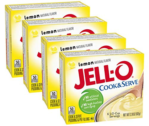 JellO Cook  Serve Pudding  Pie Filling Lemon 2 9oz Box Pack of 4