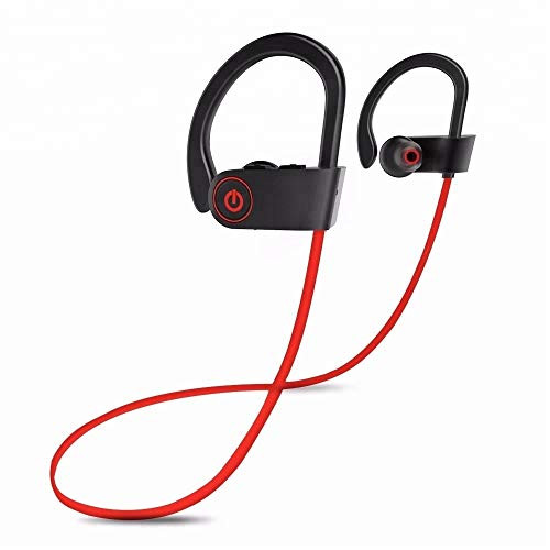 Bluetooth Headphones IPX7 Waterproof, Wireless Sport Earphones Bluetooth 4.1, HiFi Bass Stereo Sweatproof Earbuds w/Mic, Noise Cancelling Headset for Running,Workout, Gym (Red) Bluetooth Headphones IPX7 Waterproof, Wireless Sport Earphones Bluetooth 4.1, HiFi Bass Stereo Sweatproof Earbuds w/Mic, Noise Cancelling Headset for Running,Workout, Gym (Red)