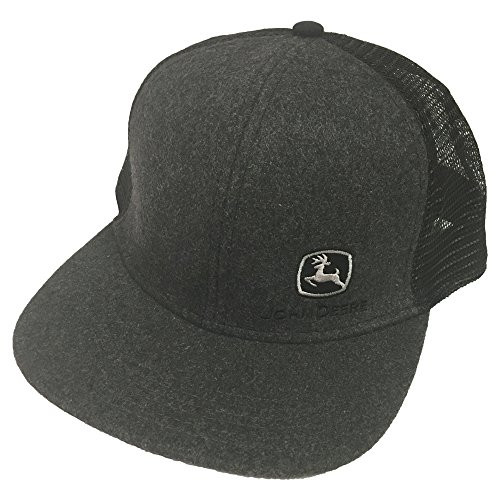 John Deere Brand Charcoal High Profile w/Suiting Fabric Snapback Hat 13080463CH John Deere Brand Charcoal High Profile w/Suiting Fabric Snapback Hat 13080463CH