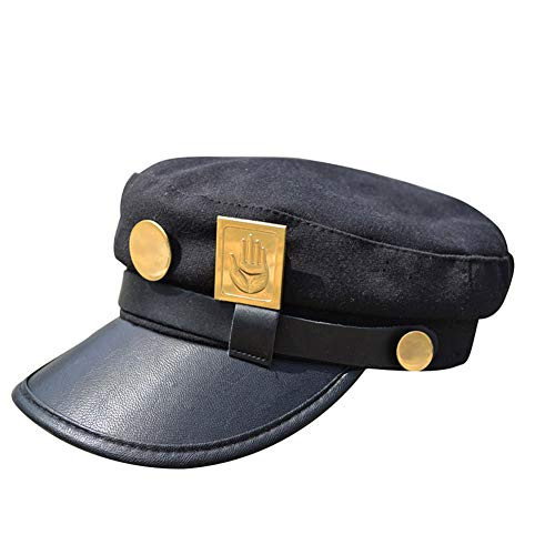 Moniku JoJo s Bizarre Adventure Jotaro Kujo Cosplay Visored Baseball Cap Hat Props BlackBlack