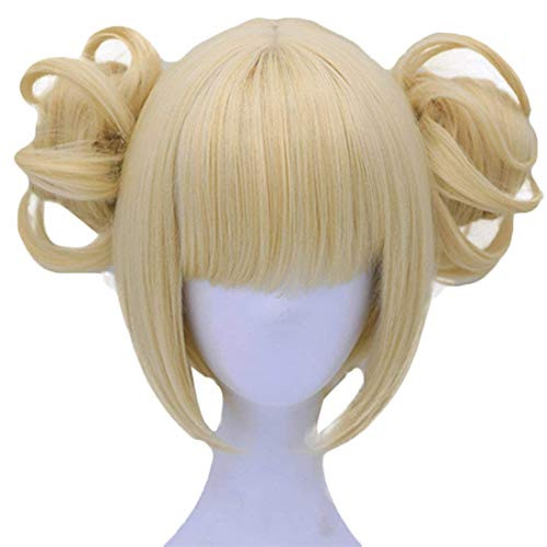 JoneTing Blonde Cosplay Wig with Bangs Synthetic Blonde Wig with Ponytails for Women JoneTing Blonde Cosplay Wig with Bangs Synthetic Blonde Wig with Ponytails for Women