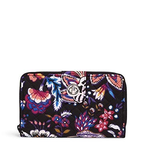 Vera Bradley womens With Protection Vera Bradley Women s Signature Cotton RFID Turnlock Wallet Foxwood One Size Foxwood One Size US Vera Bradley womens With Protection Vera Bradley Women s Signature Cotton RFID Turnlock Wallet Foxwood One Size Foxwood One Size US