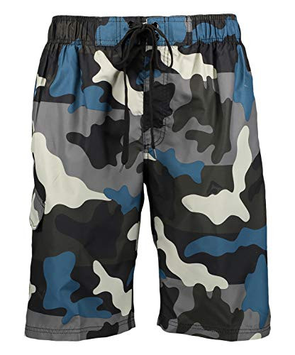 Kanu Surf Men s Miles Swim Trunks Regular  Extended Sizes Surf Camo Black 3X