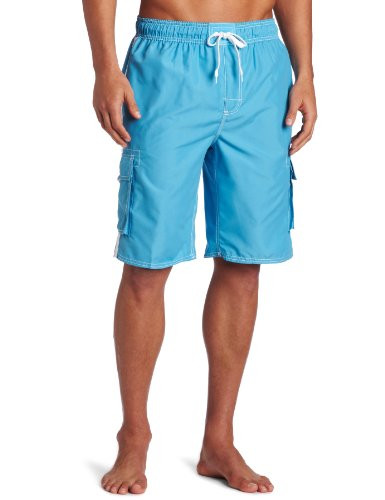 Kanu Surf Men s Barracuda Swim Trunks Regular  Extended Sizes Aqua XLarge