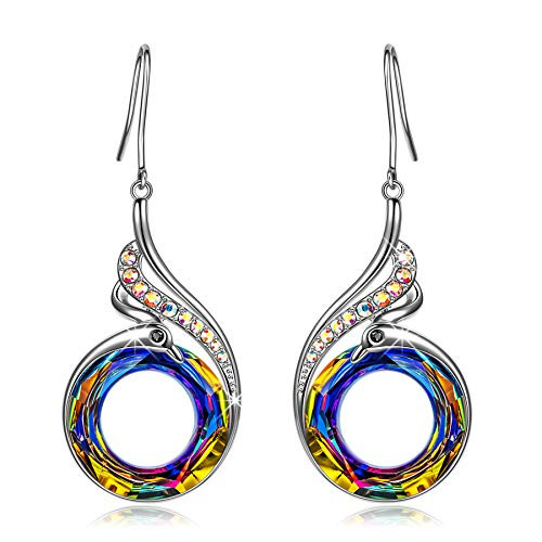 Kate Lynn Earrings for Women Nirvana of Phoenix Drop Dangle Earrings Crystals from Swarovski Jewelry for Women Birthday Gifts for Mom Wife Friends with Gift Box Volcano
