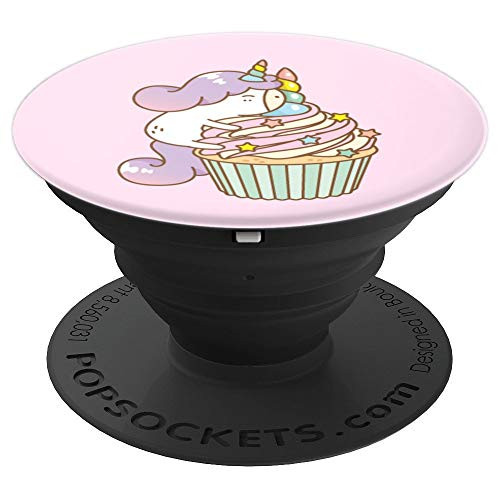 kawaii unicorn cupcake PopSockets Grip and Stand for Phones and Tablets