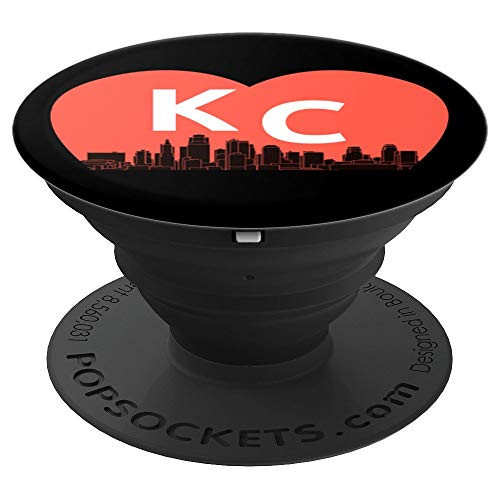 KC Heart Vintage Kansas City Cityscape PopSockets Grip and Stand for Phones and Tablets