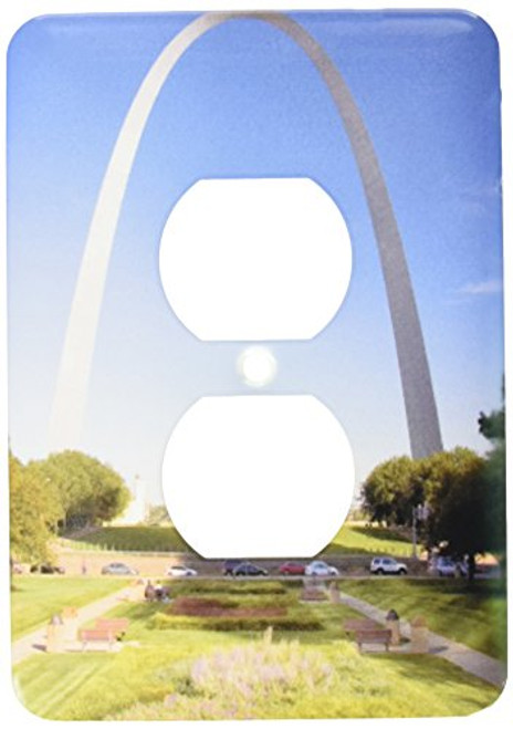 3dRose lsp_91512_6 Gateway Arch, St Louis, Mississippi River, Mo Us26 Dfr0041 David R Frazier 2 Plug Outlet Cover