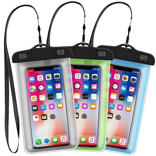 Keeptool 2 in 1 New Waterproof Case Dry Bag Cell Phone Pouch Underwater IPX8 Dry Bag Compatible iPhone 11/11 Pro Max/Xs Max/XS/XR/X/8P/7P Galaxy S20/S10/S9 Google Pixel/HTC up to 6 8  Pink Blue