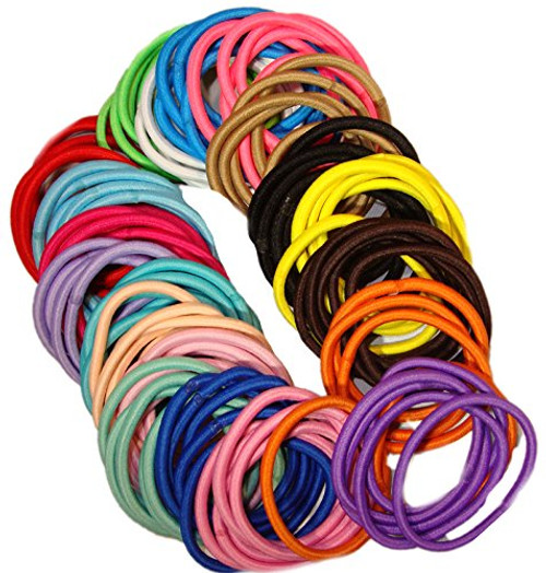 Kenz Laurenz 100 Hair Elastics Hair Ties No Crease Ouchless Ponytail Holders No Metal 4mm 100 Multi Colored Kenz Laurenz 100 Hair Elastics Hair Ties No Crease Ouchless Ponytail Holders No Metal 4mm 100 Multi Colored