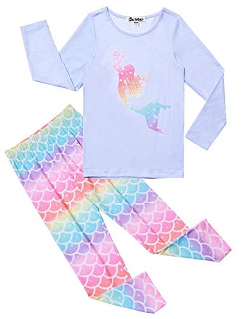 Kids Mermaid Pjs Girls Pajama Sets Cotton Sleepwear Nighty Birthday GiftsSize 8 9 Kids Mermaid Pjs Girls Pajama Sets Cotton Sleepwear Nighty Birthday GiftsSize 8 9