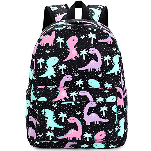 CAMTOP Kids Preschool Backpack for Boys Girls Dinosaur Toddler Backpack Children Schoolbag Bookbag with Chest Clip Y085 DinoBlack