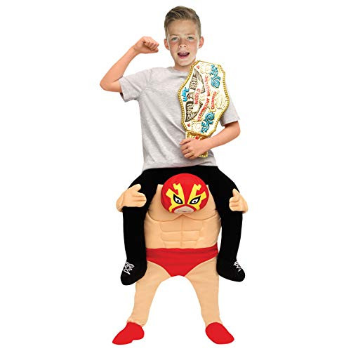 Morphsuits Kids Piggyback Mexican Wrestler Costume Ride On Child Illusion Carry Me Dress Up