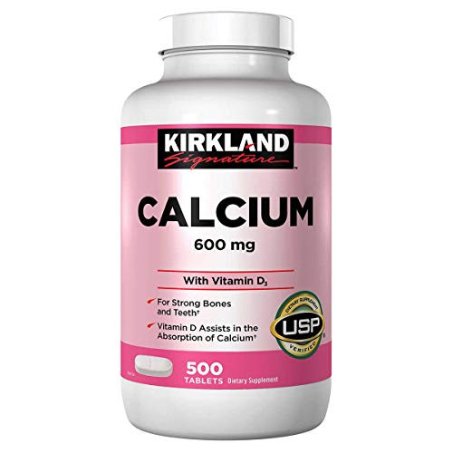 Kirkland Signature Calcium 600 mg  D3 500 Count KZIxv Pack of 2
