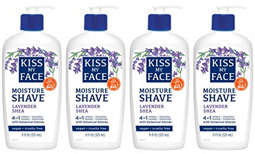 Kiss My Face Lavender  Shea Butter Moisture Shave 11Ounce Pumps Pack of 4