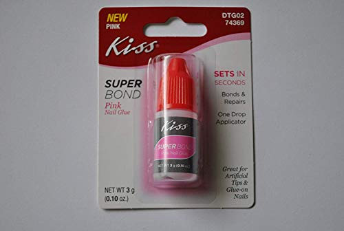 Kiss Super Bond Pink Nail Glue DTG02 74369 0 10 oz / 3 g
