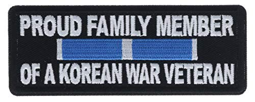 Korean War Proud Family Member Veteran 4  Embroidered Hat Patch IVANP6642i