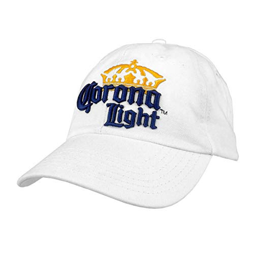 Tee Luv Corona Light Hat  Corona Beer Logo Baseball Cap White