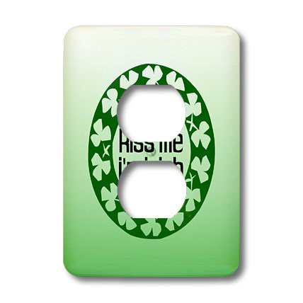 3dRose lsp_11917_6 Kiss Me Im Irish 2 Plug Outlet Cover