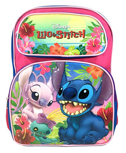 Disney Lilo and Stitch 16  Girls/Boys Large School Backpack07656