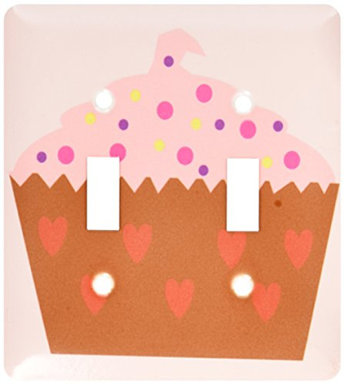 3dRose LLC lsp437652 Large Pink Cupcake with Sprinkles Double Toggle Switch 3dRose LLC lsp437652 Large Pink Cupcake with Sprinkles Double Toggle Switch
