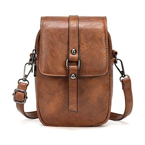 LassZone Women Purse Bag for iPhone Small Shoulder Wallet Handbag Vintage PU Leather Crossbody Phone Pouch